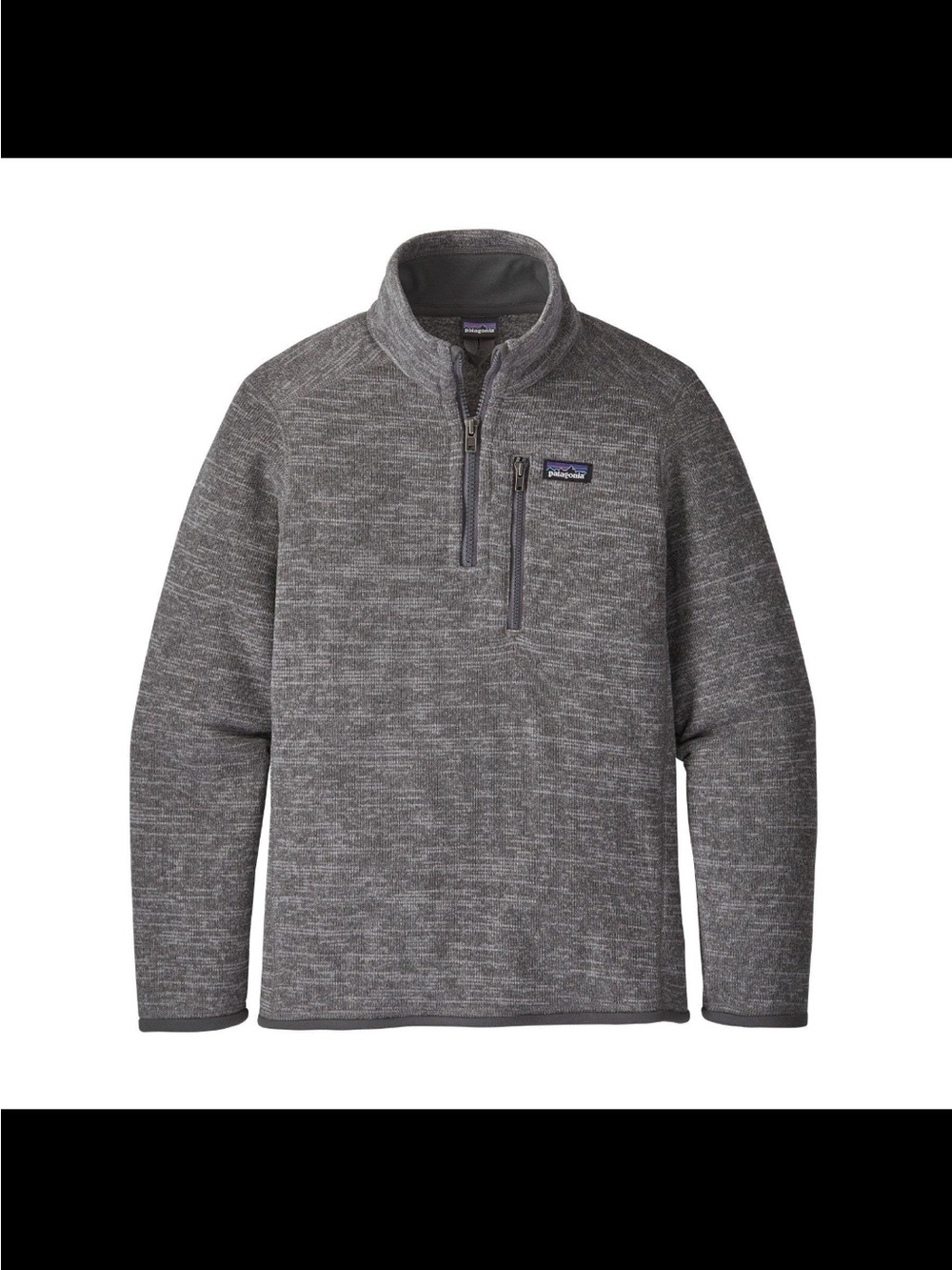 Patagonia Kids Better Sweater 1/4 Zip Fleece Gray XXL 16-18